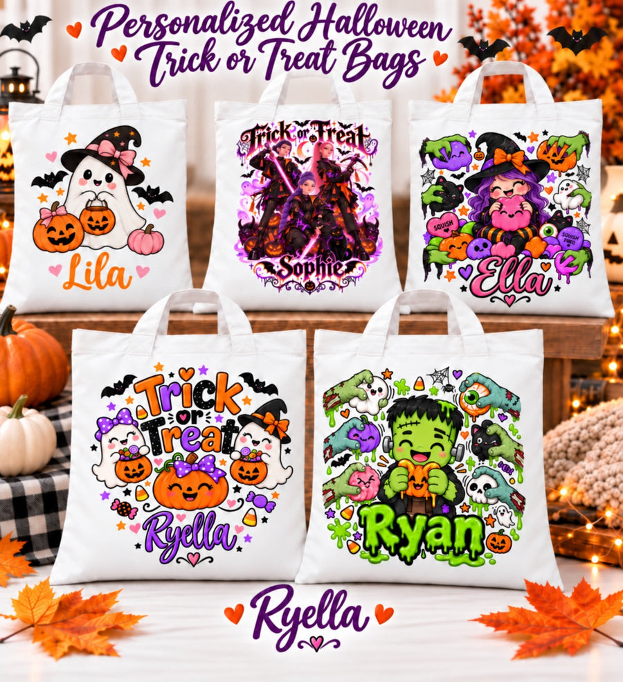 Personalised Halloween Trick or Treat Bags