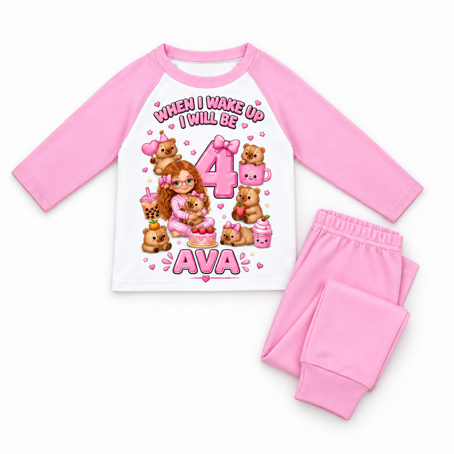 Personalised Capybara Birthday Pyjamas – When I Wake Up PJs